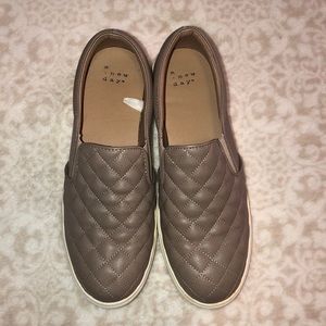 Quilted slip on shoe